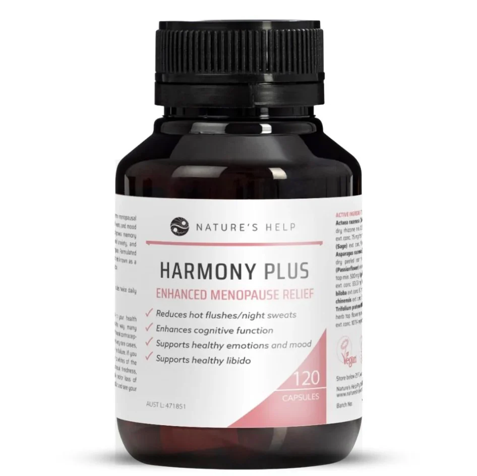 Nature's Help Harmony Plus Enhanced Menopause Relief 120 capsules