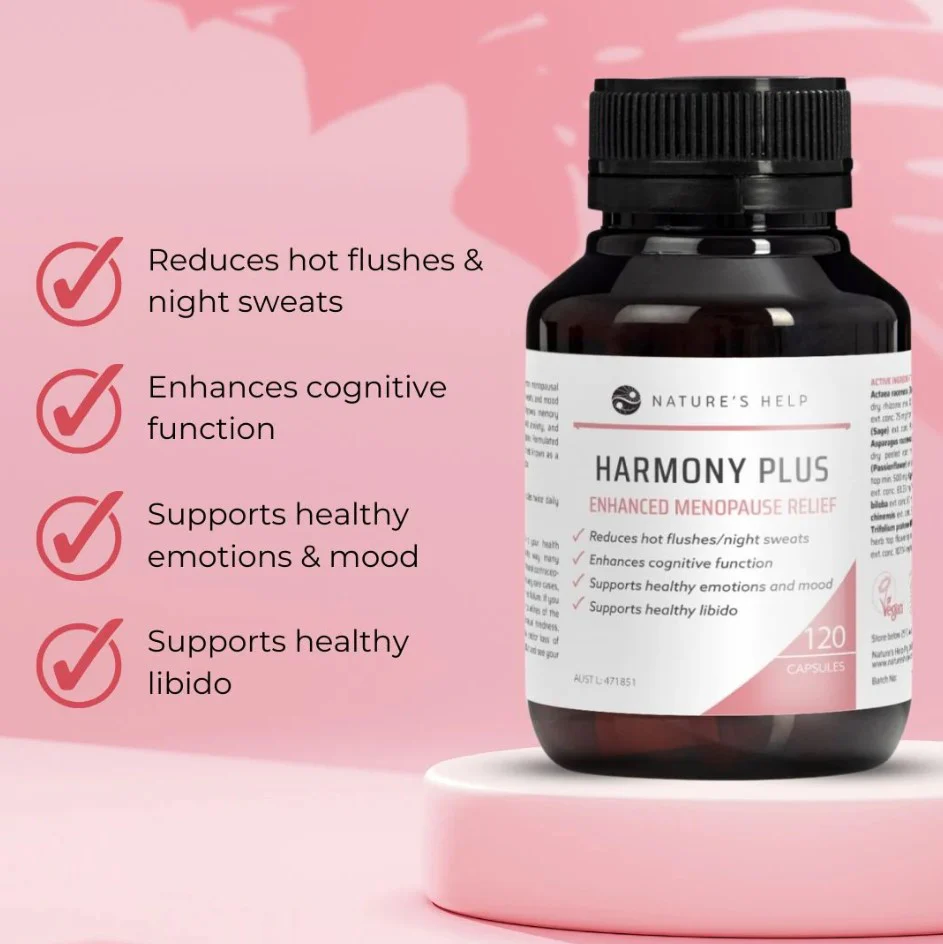 Nature's Help Harmony Plus Enhanced Menopause Relief 120 capsules - Image 2