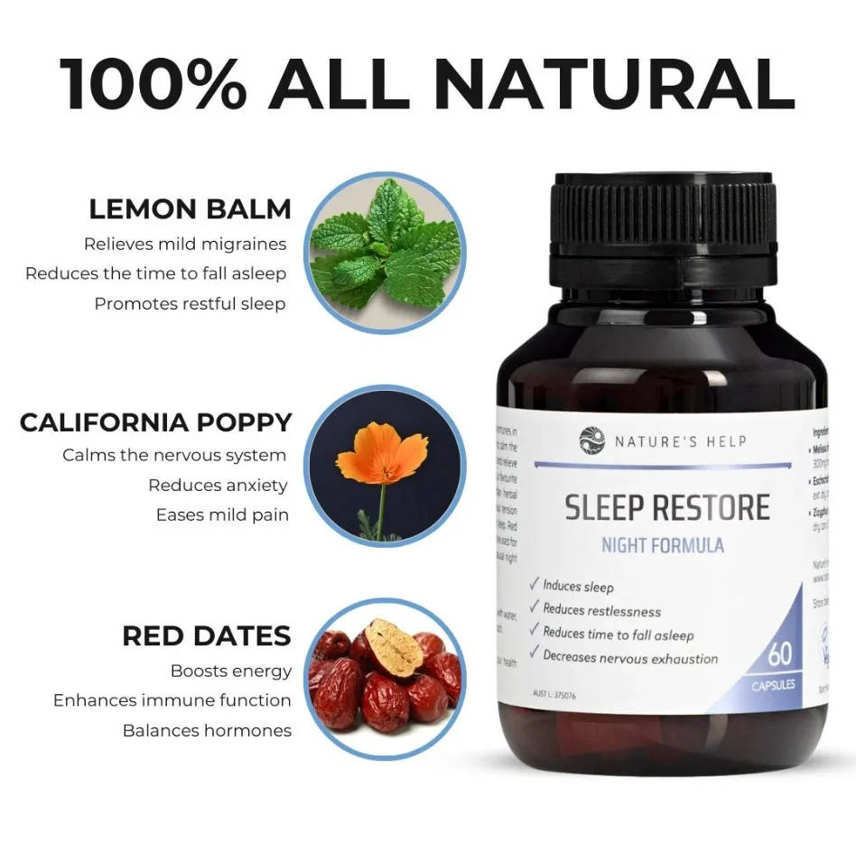 Nature's Help Sleep Restore Night Formula 60 capsule - Image 3