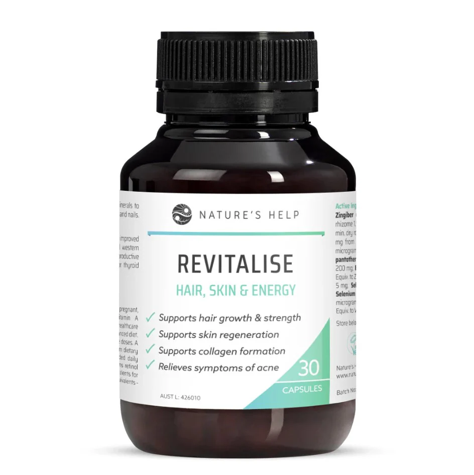 Nature's Help Revitalise Hair Skin & Energy 30 capsules
