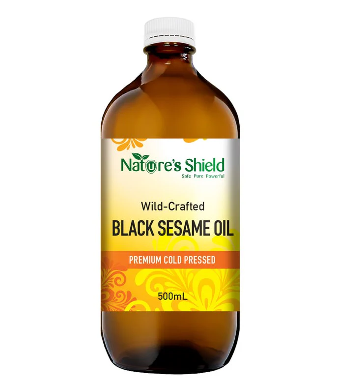 Nature's Shield Cold pressed Wildcrafted Black Sesame Oil - Image 2