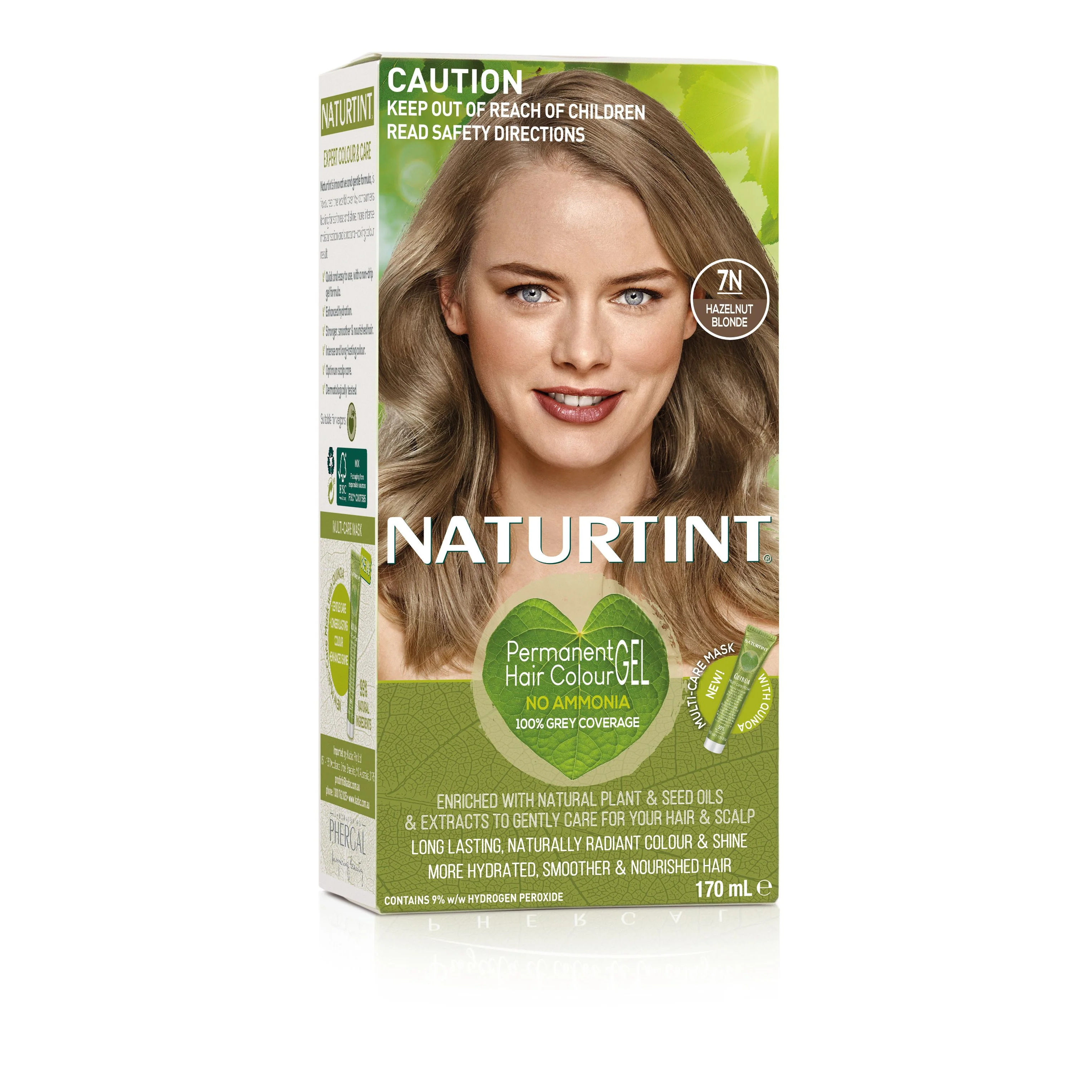 NaturTint Permanent Hair Colour Hazelnut Blonde 7N