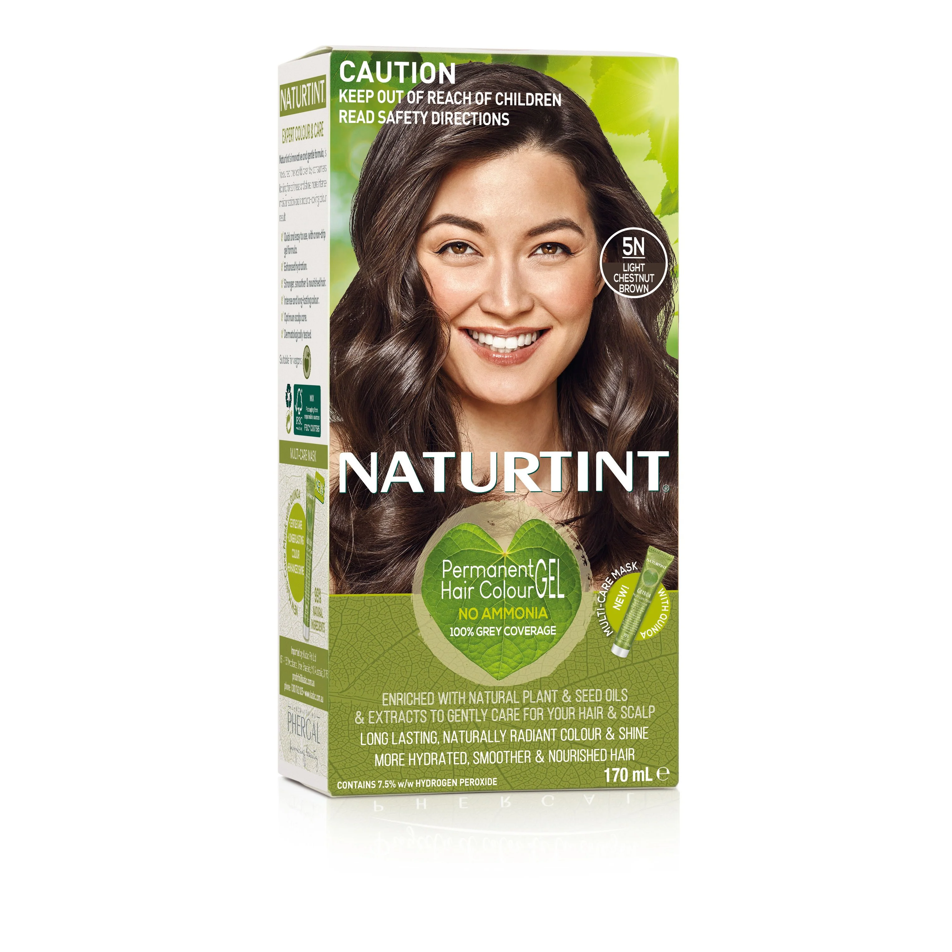 NaturTint Permanent Hair Colour Light Chestnut Brown 5N