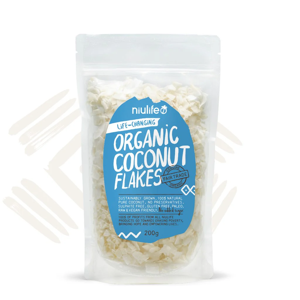 Niulife Coconut Flakes Certified Organic 200g