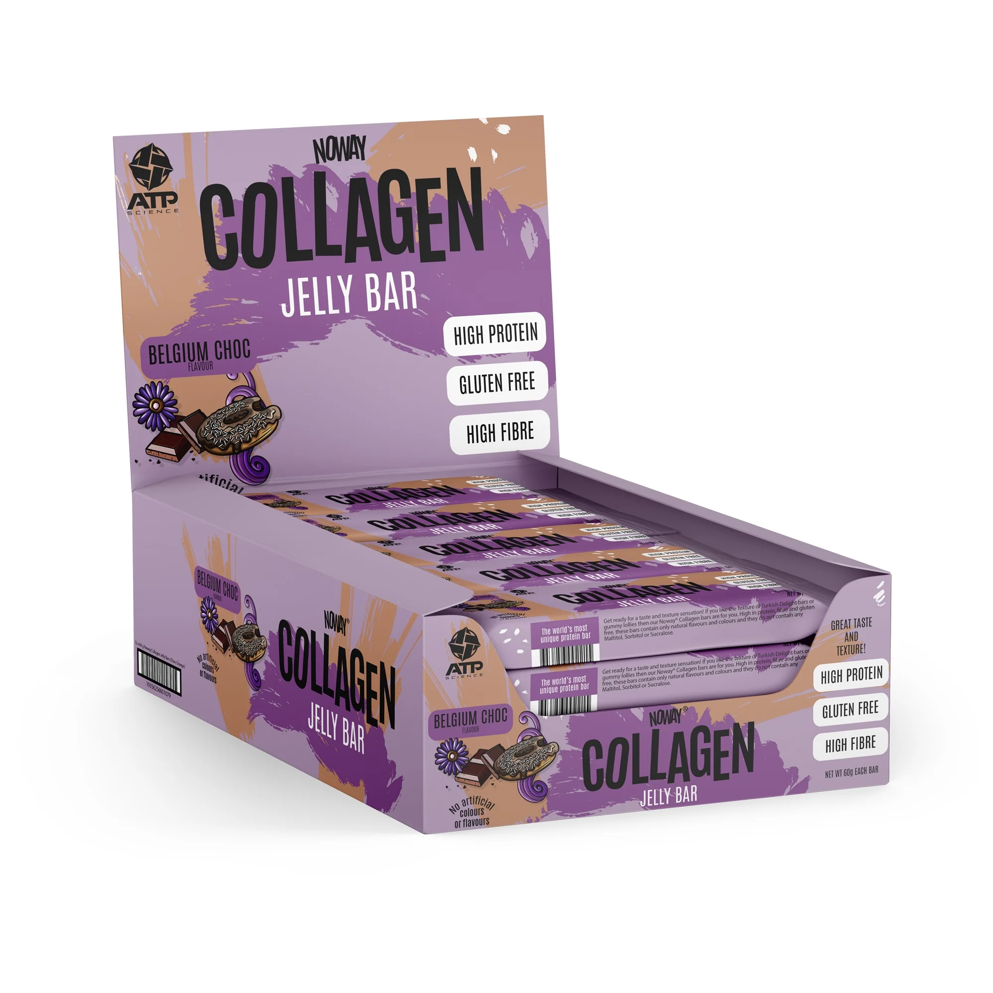 NOWAY Collagen Jelly Bar Belgian Choc 60g - Box of 12