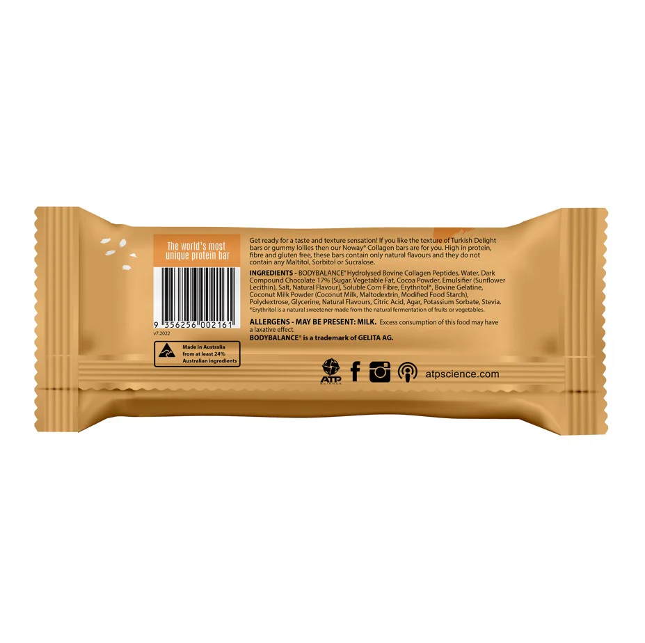 NOWAY Collagen Jelly Bar Choc Orange 60g - Box of 12 - Image 3