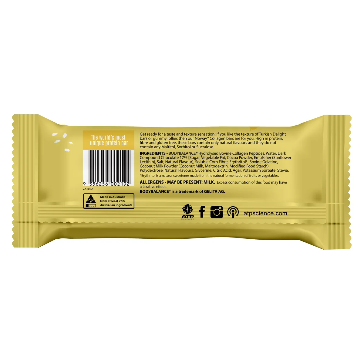 NOWAY Collagen Jelly Bar Pineapple 60g - Box of 12 - Image 3