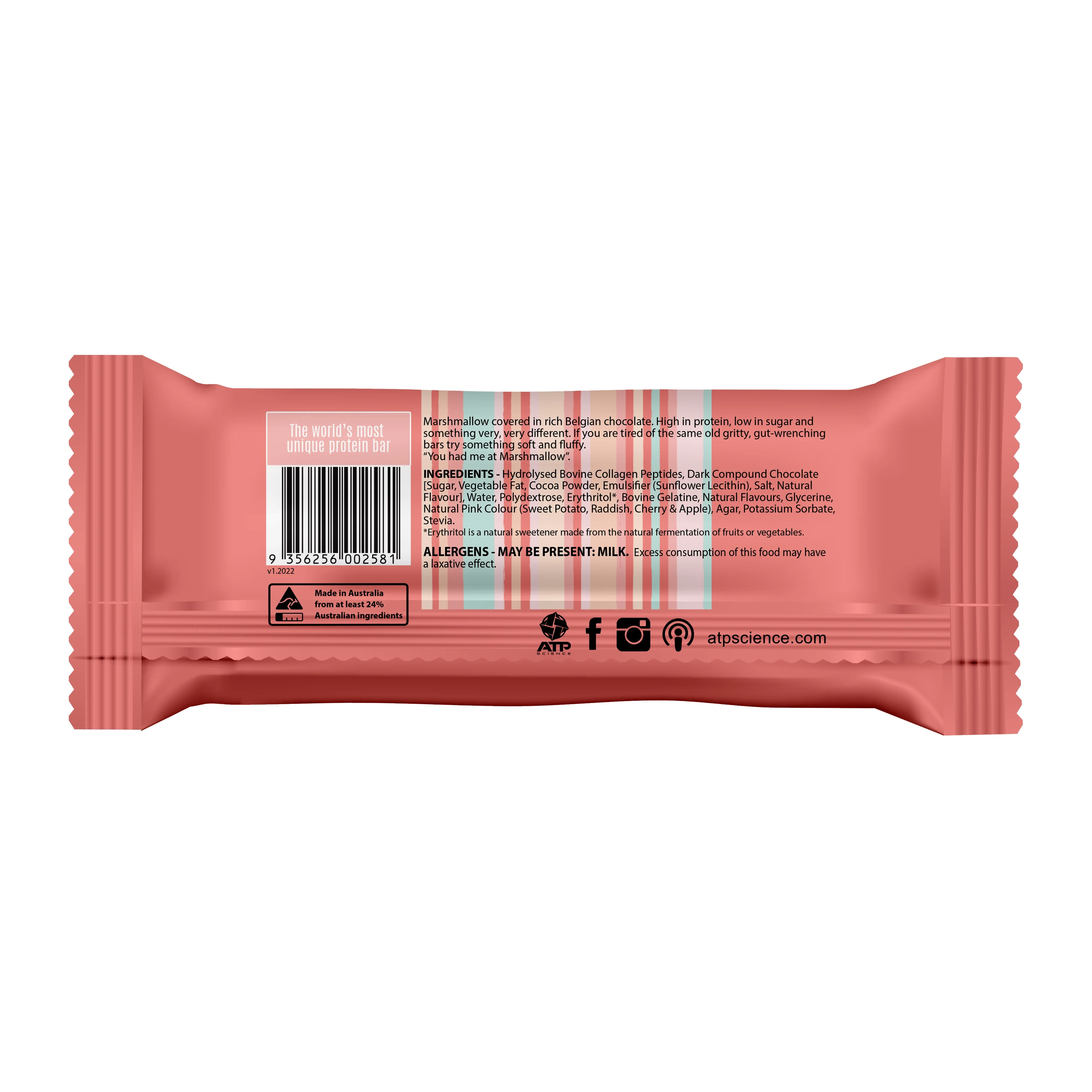 NOWAY Collagen Mallow Bar Strawberry 45g - Box of 12 - Image 3