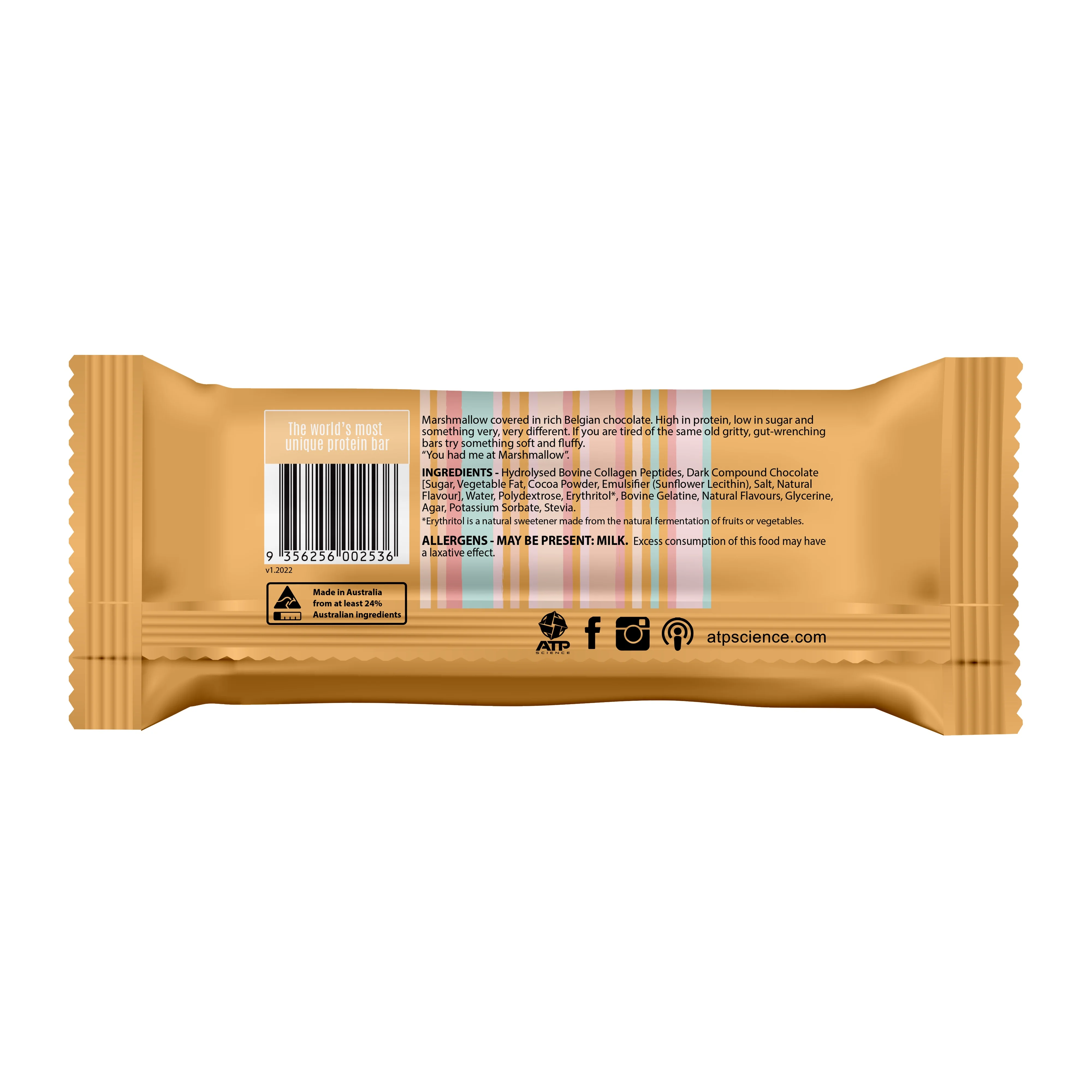 NOWAY Collagen Mallow Bar Vanilla 45g - Box of 12 - Image 3