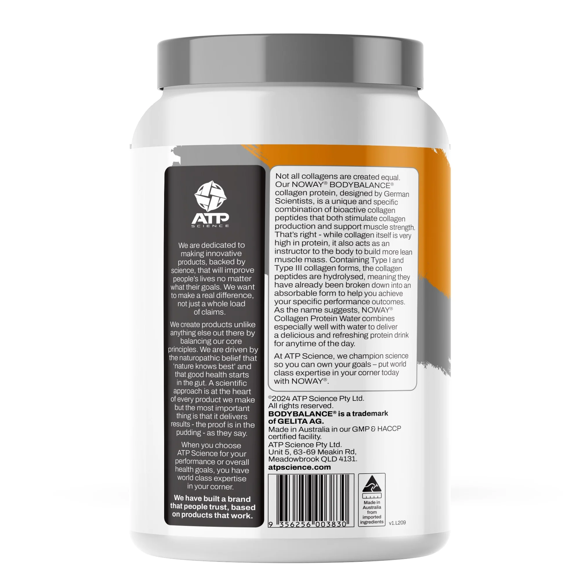 NOWAY Collagen Protein Water Ginger Beer 30 Serve Tub 750g - Image 3