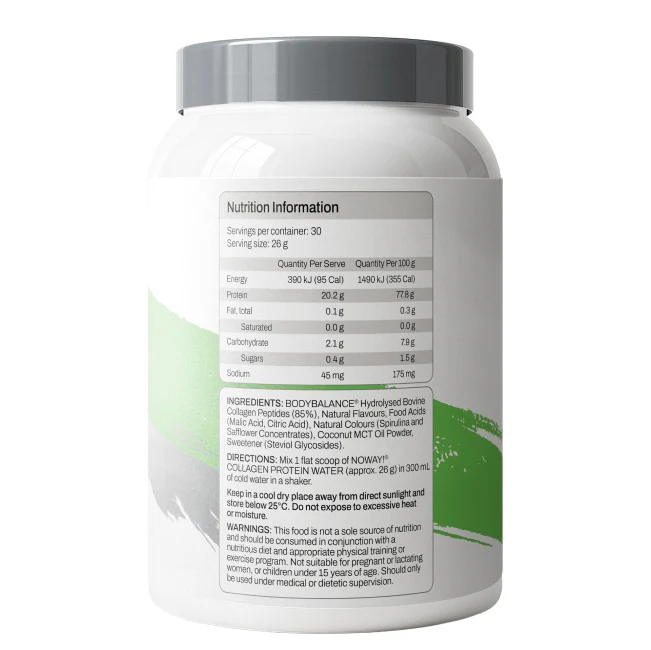 NOWAY Collagen Protein Water Kiwi Apple 30 Serve Tub 780g - Image 2
