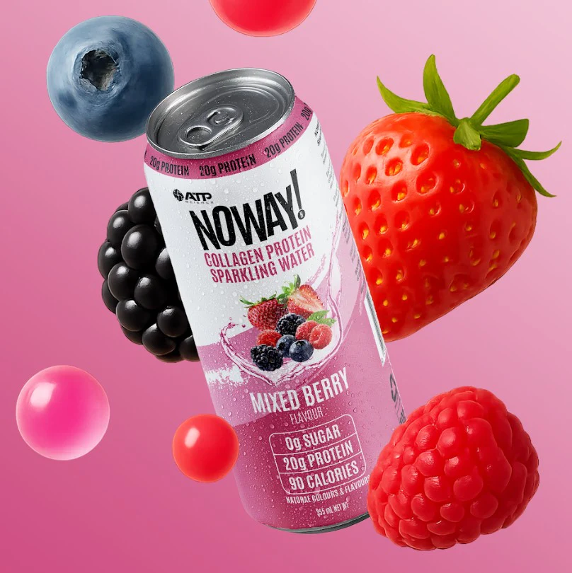NOWAY Collagen Protein Water Sparkling Water Mixed Berry 355ml - Box of 12 - Image 4