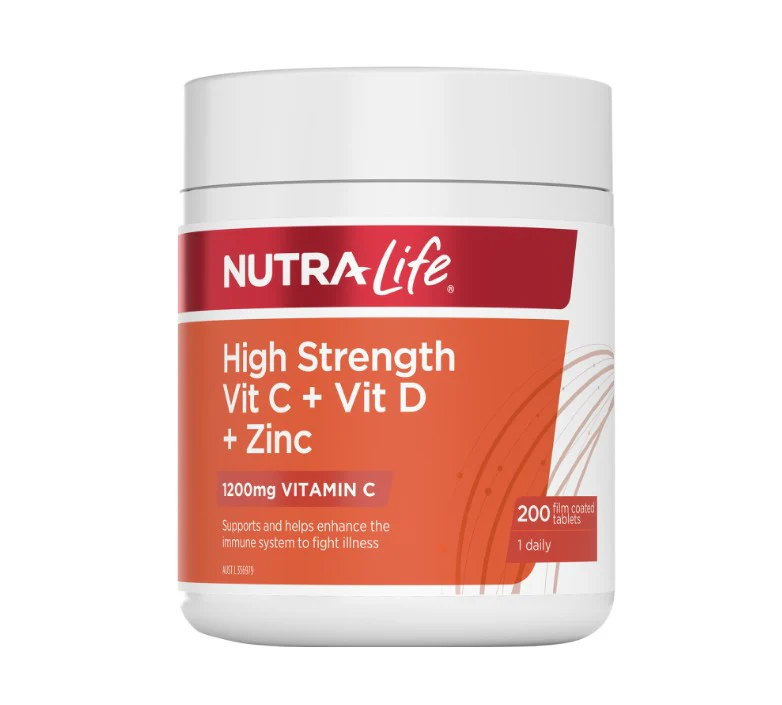 Nutra-Life High Strength VIT C + VIT D + Zinc Tablets - Image 2