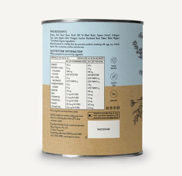 Nutra Organics Beef Bone Broth Hearty Original - Image 3