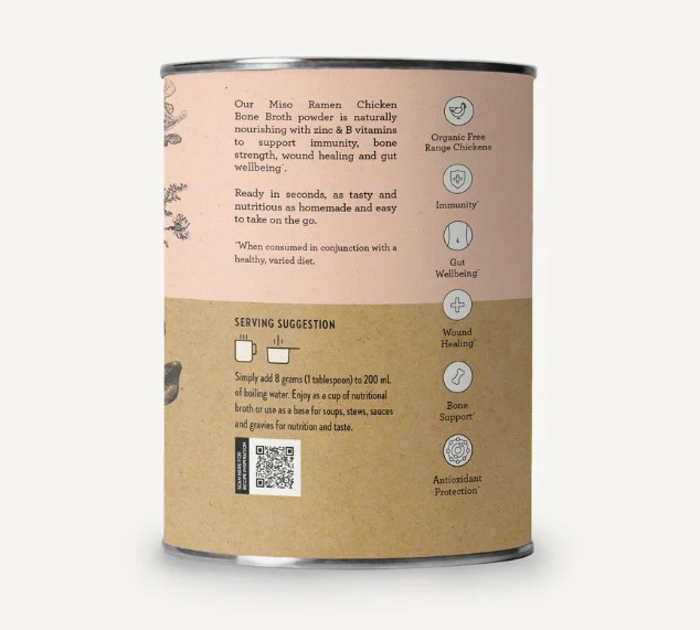 Nutra Organics Chicken Bone Broth Miso Ramen 125g - Image 2