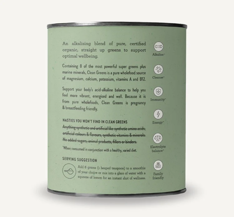 Nutra Organics Clean Greens 200g - Image 2