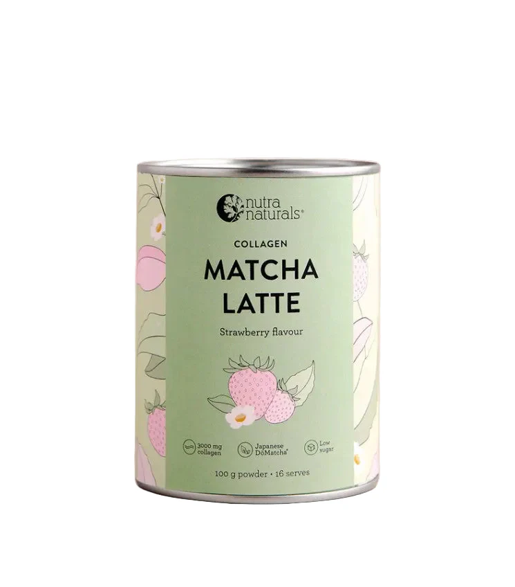 Nutra Organics Collagen Strawberry Matcha Latte 100g