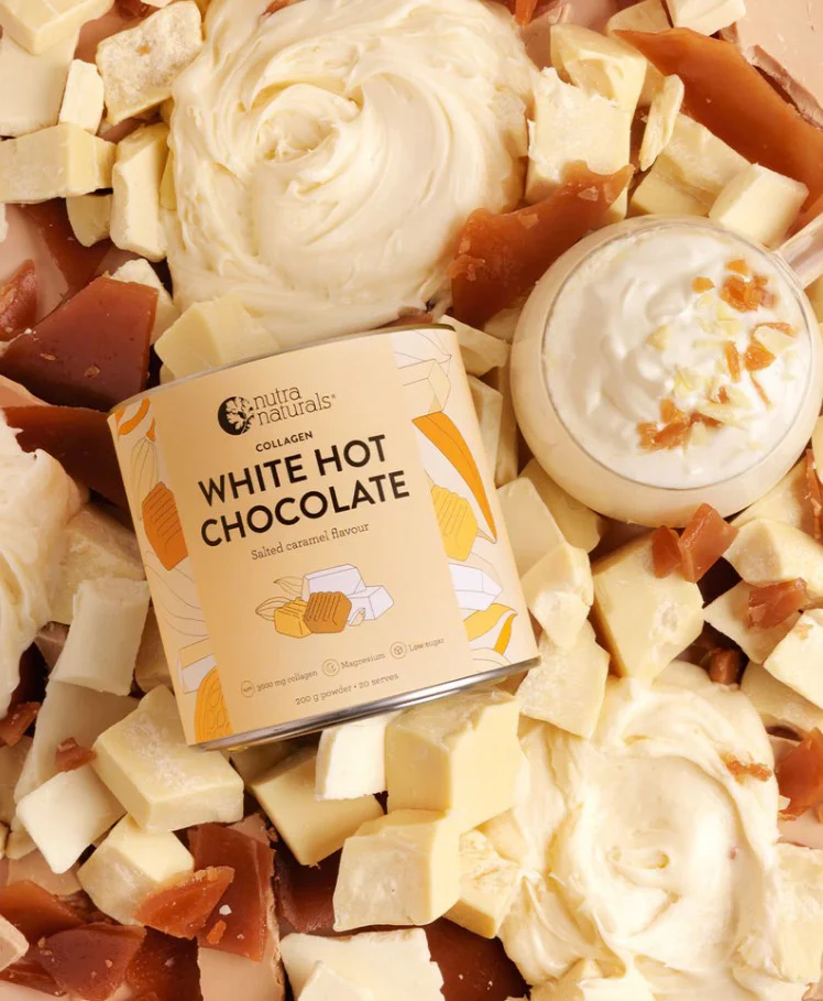 Nutra Organics Collagen White Hot Choc Salted Caramel 200g - Image 3