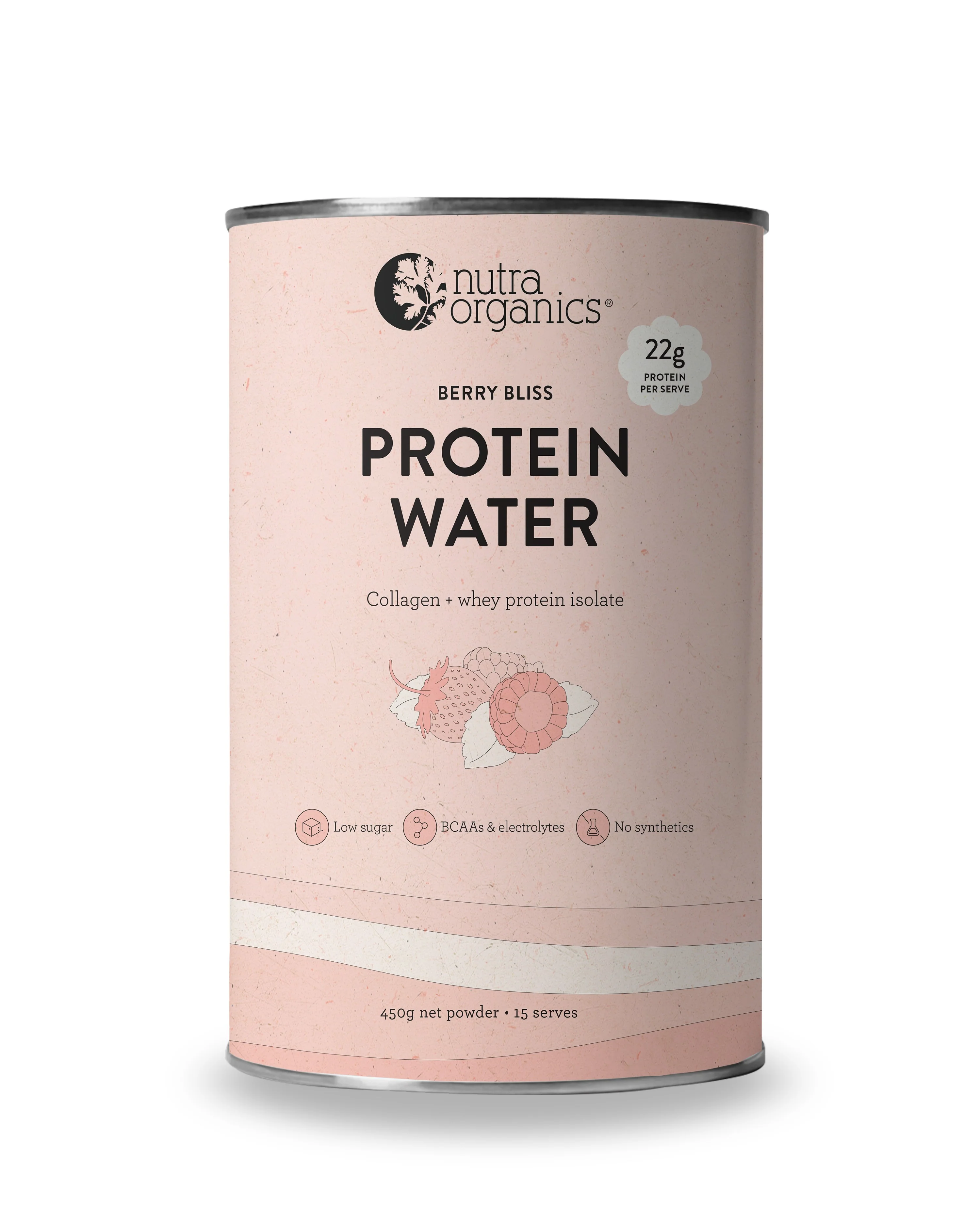 Nutra Organics Protein Water Berry Bliss 450g