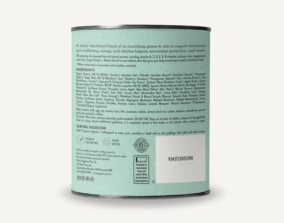 Nutra Organics Super Greens + Reds - Image 6