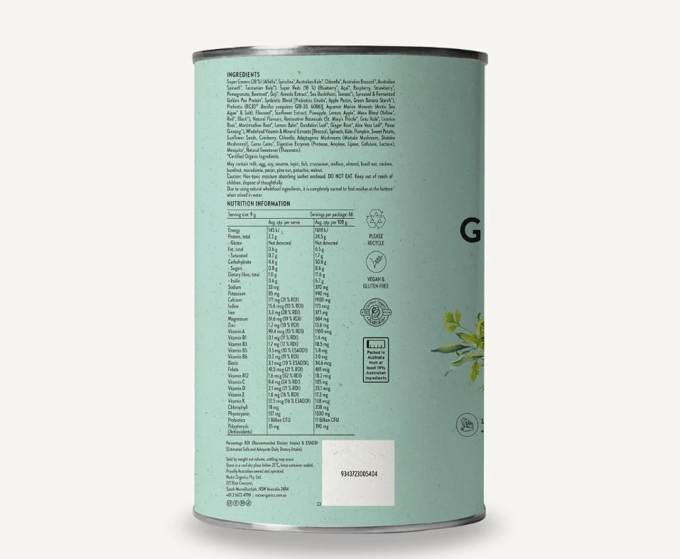 Nutra Organics Super Greens + Reds - Image 9