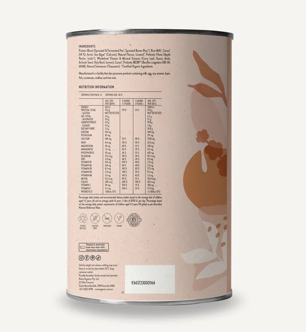 Nutra Organics Thriving Family Protein Double Choc 450g - Image 2