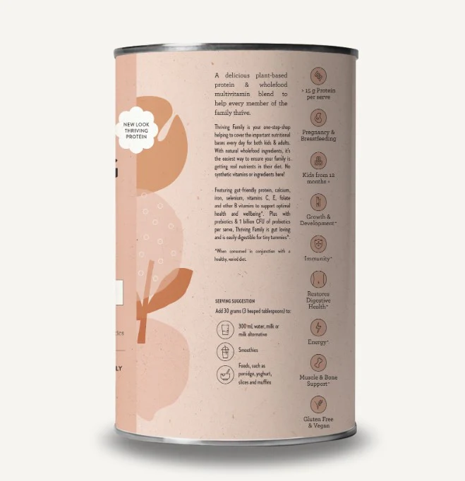 Nutra Organics Thriving Family Protein Double Choc 450g - Image 3