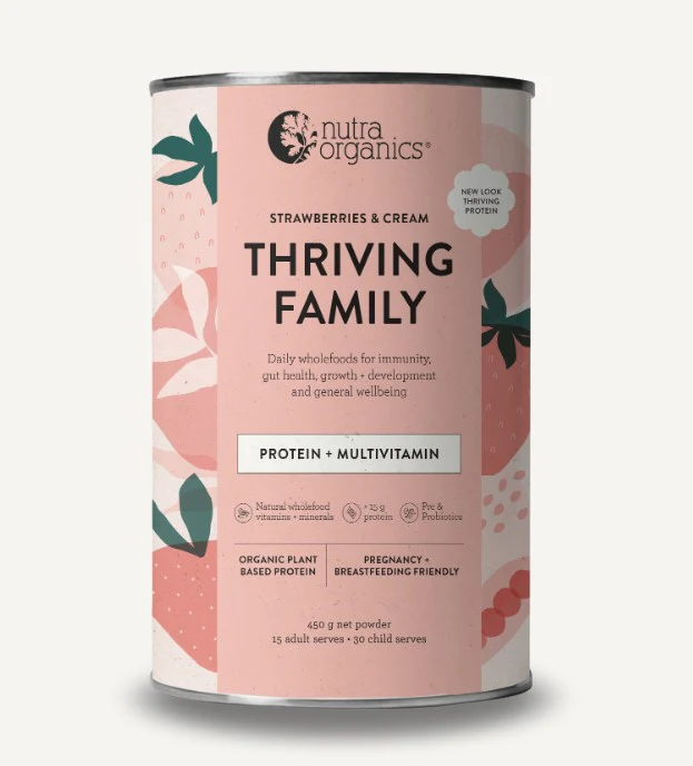 Nutra Organics Thriving Family Protein Strawberries & Cream