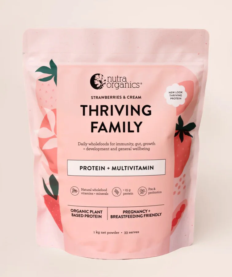 Nutra Organics Thriving Family Protein Strawberries & Cream - Image 4