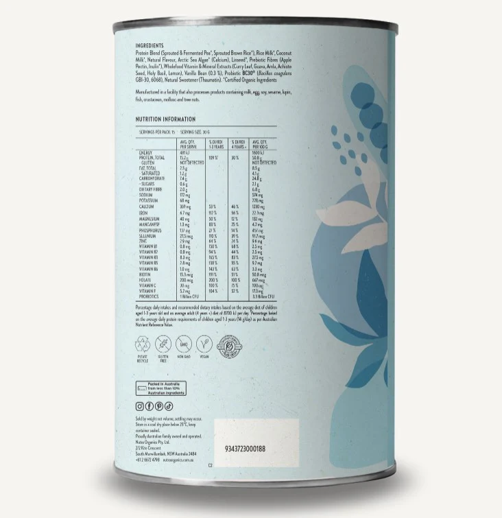 Nutra Organics Thriving Protein Smooth Vanilla - Image 3