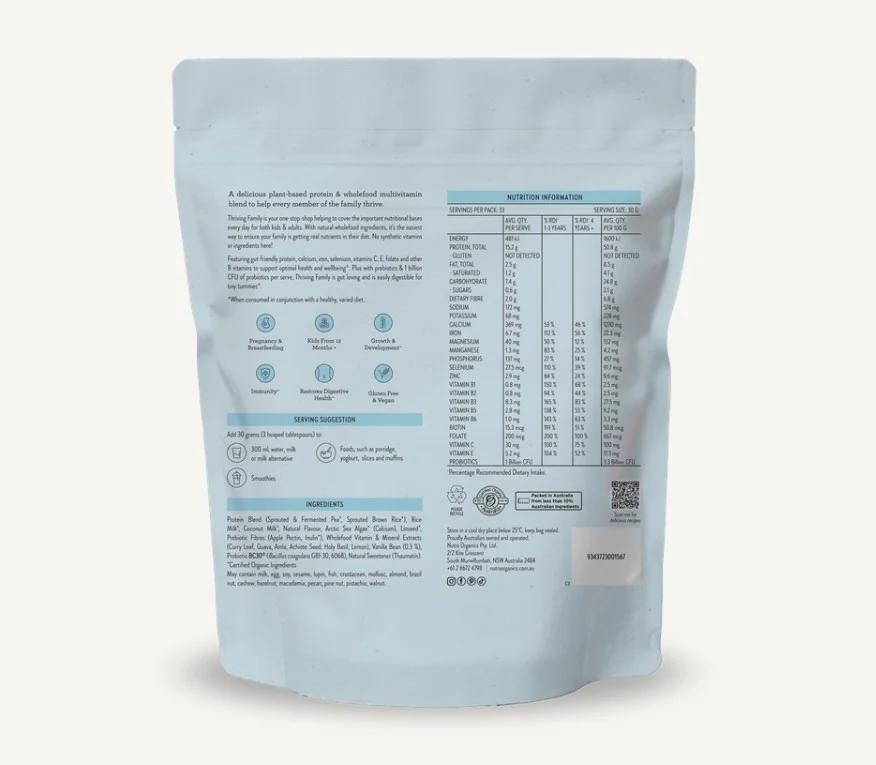 Nutra Organics Thriving Protein Smooth Vanilla - Image 6