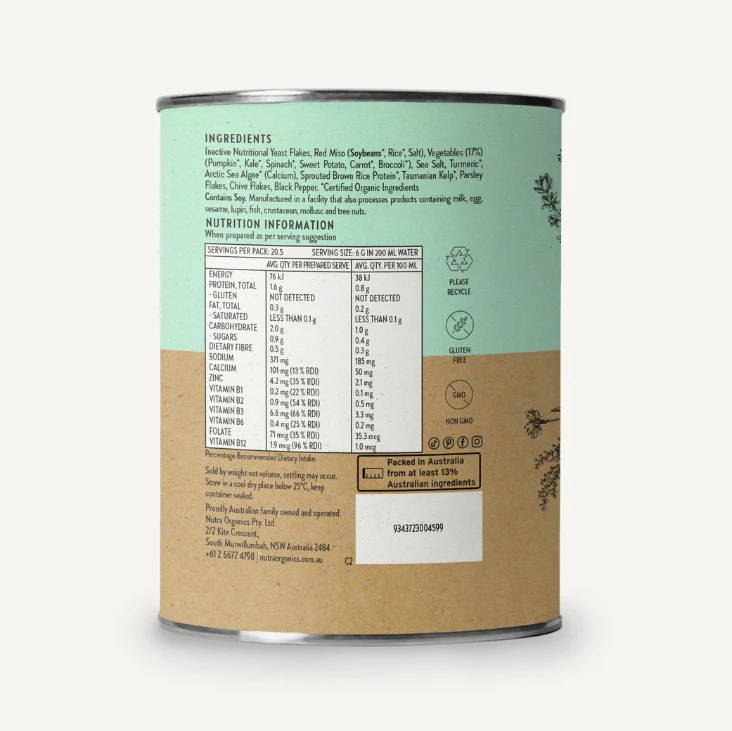 Nutra Organics Vegetable Broth Garden Veggie 125g - Image 3