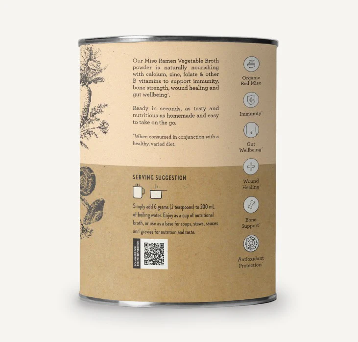 Nutra Organics Vegetable Broth Miso Ramen 125g - Image 2