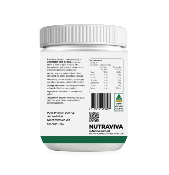 Nutraviva Australian Beef Gelatin 400g - Image 2
