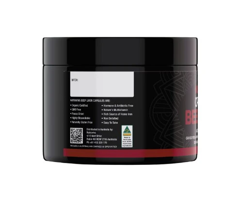 Nutraviva Organic Beef Liver 120 Capsules - Image 2