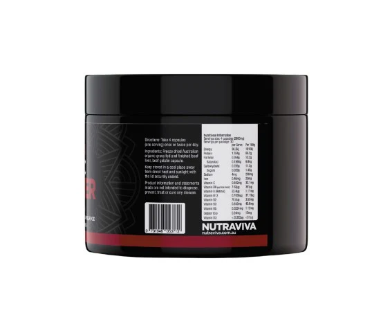 Nutraviva Organic Beef Liver 120 Capsules - Image 3