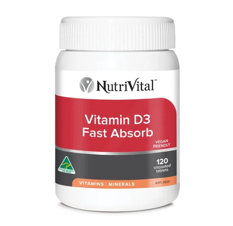 NutriVital Vitamin D3 Fast Absorb 120 tablets