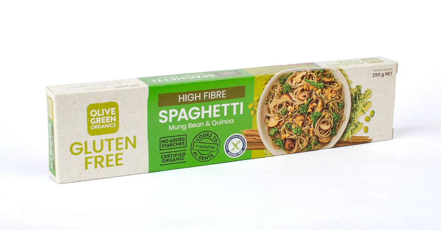 Olive Green Organics Gluten Free Mung Bean & Quinoa Spaghetti 250g - Image 3