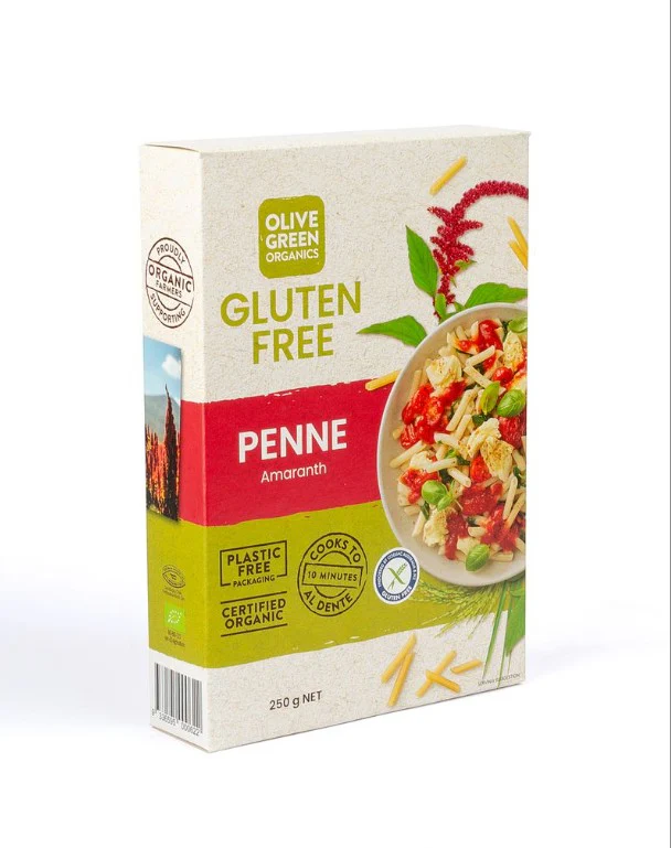 Olive Green Organics Gluten Free Pasta Amaranth Penne 250g - Image 3