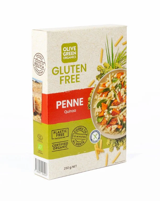 Olive Green Organics Gluten Free Pasta Quinoa Penne 250g - Image 3
