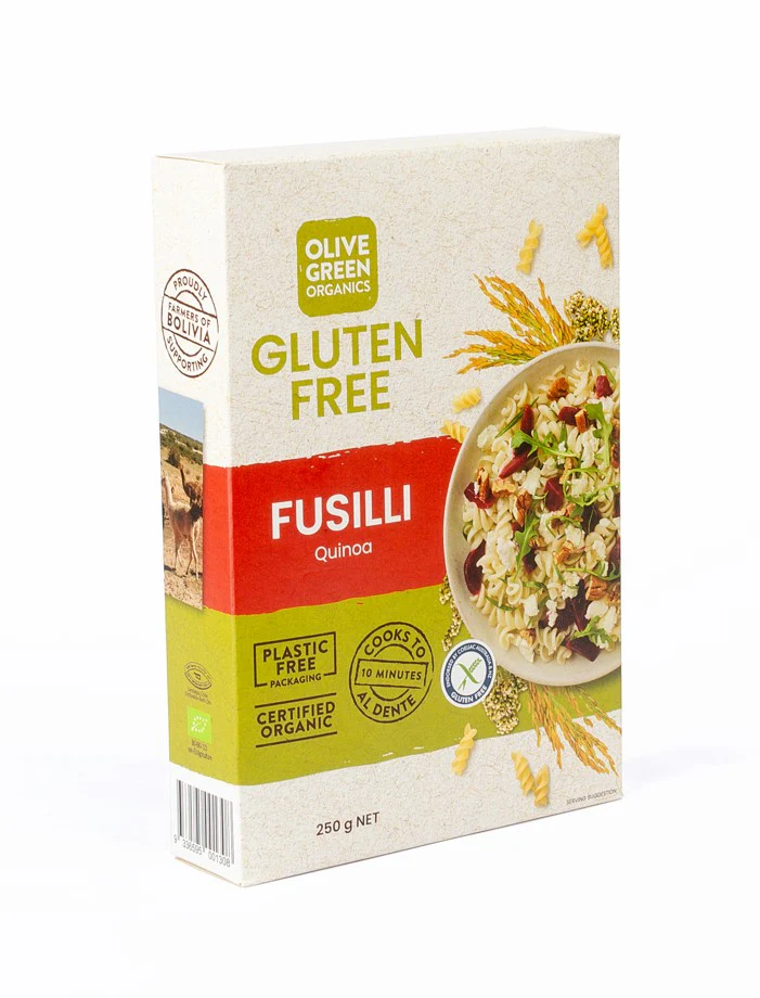 Olive Green Organics Gluten Free Pasta Quinoa & Rice Fusilli 250g - Image 3