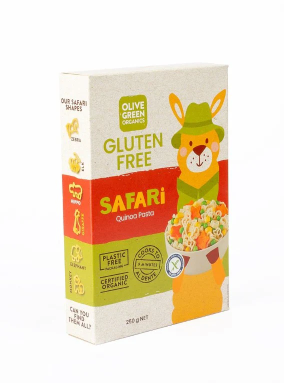 Olive Green Organics Gluten Free Pasta Quinoa & Rice Safari 250g - Image 3