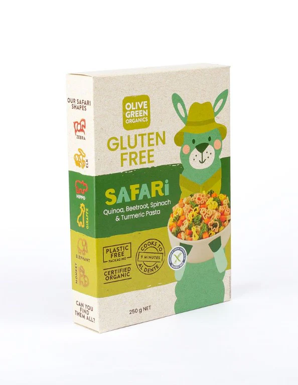 Olive Green Organics Gluten Free Pasta Quinoa & Rice Veg & Turmeric Safari 250g - Image 3