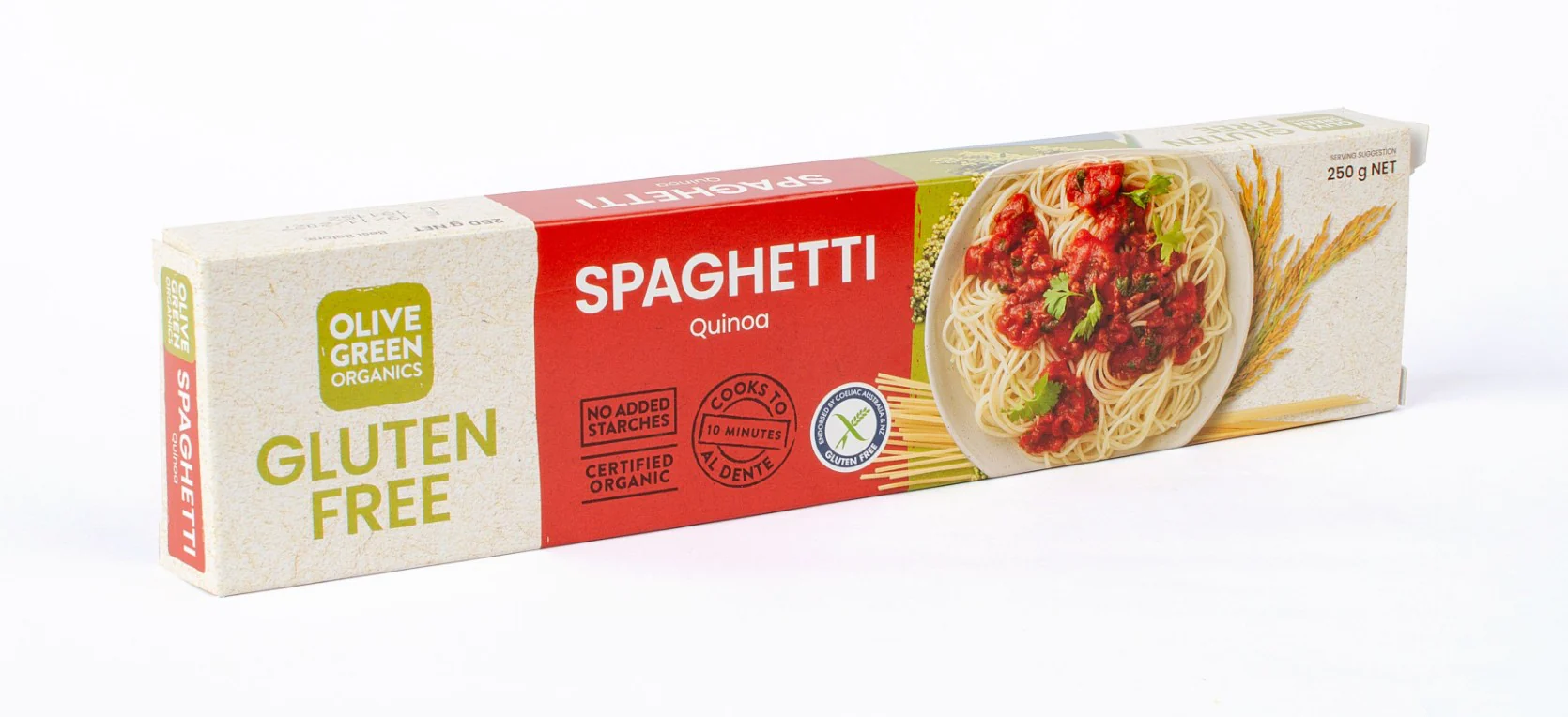 Olive Green Organics Gluten Free Pasta Quinoa Spaghetti 250g - Image 3
