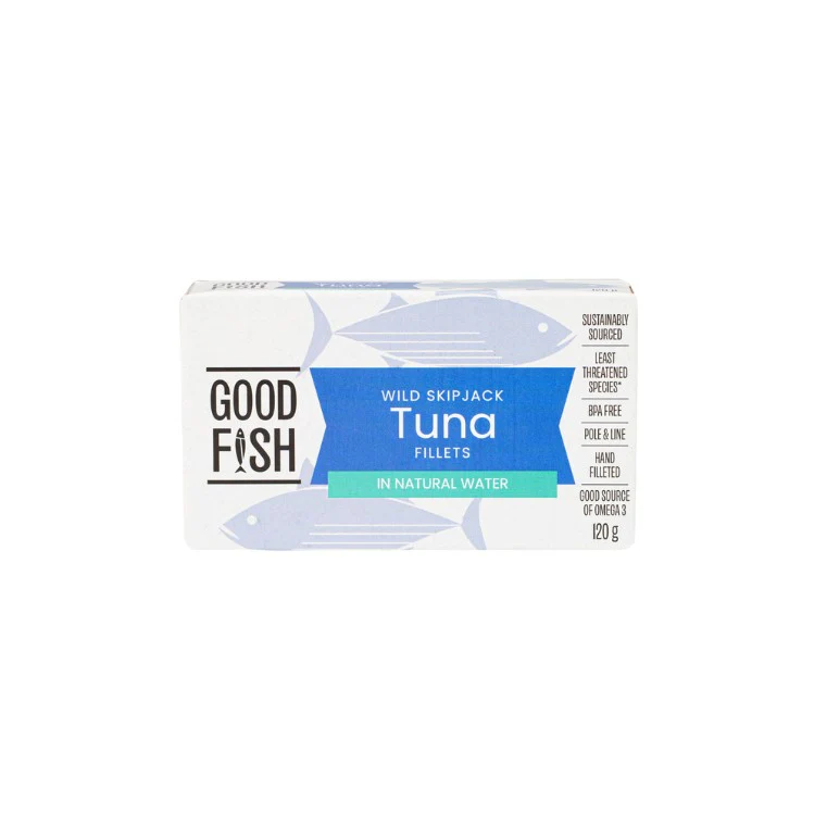 Olive Green Organics Good Fish Wild Skipjack Tuna in Brine 120g