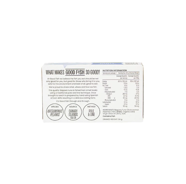 Olive Green Organics Good Fish Wild Skipjack Tuna in Extra Virgin Olive Oil - Image 4