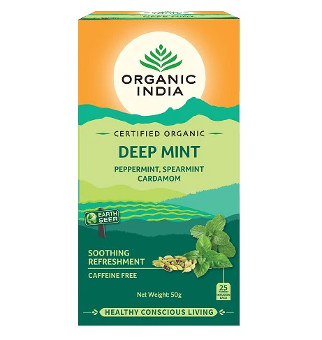 Organic India Deep Mint 25 Tea Bags