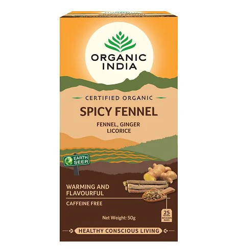 Organic India Spicy Fennel 25 Tea Bags