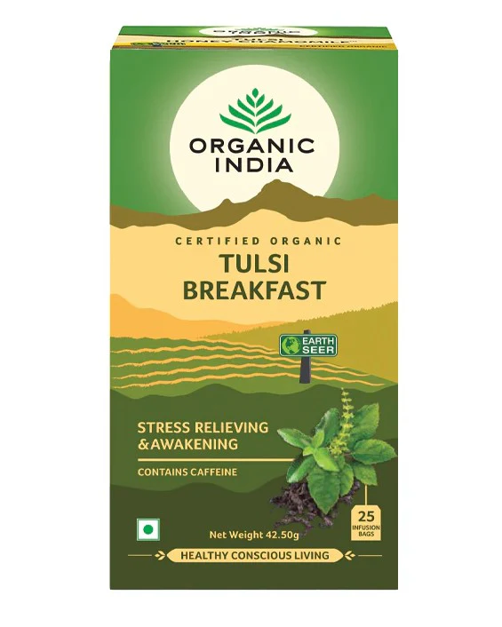 Organic India Tulsi Breakfast 25 Tea Bags