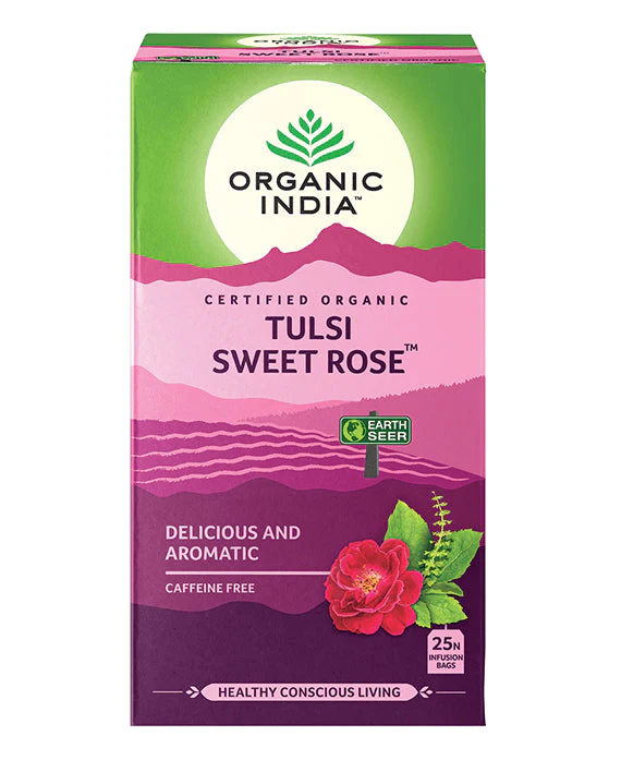 Organic India Tulsi Sweet Rose Tea 25 tea bags